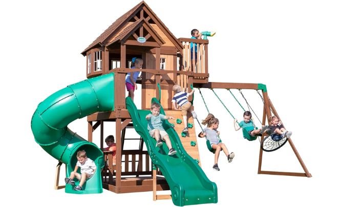 Backyard Discovery Skyfort All Cedar Swing Set Review – One of the Best Swing Sets for 2026
