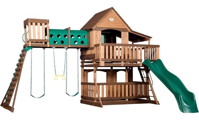Backyard Discovery Woodridge Elite Cedar Wood Swing Set Review