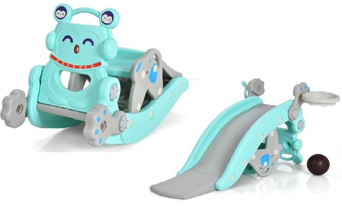 Costzon 5-in-1 Toddler Slide Rocking Toy – Blue Penguin Edition Review
