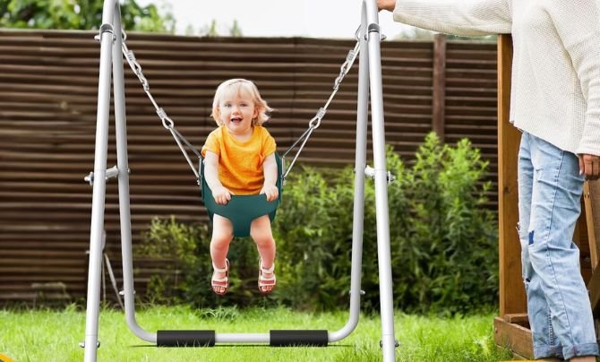 Hapfan Foldable Toddler Swing Set Review