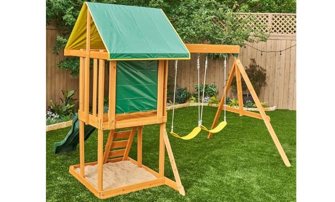 KidKraft Appleton Wooden Swing Set - Best Toddler Playsets