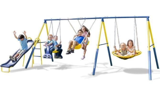 Sportspower Super Star Outdoor Kids Metal Swing Set Review