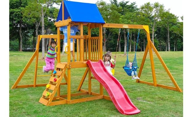 SuniBoxi Swing-Sets with Monkey Bars Review