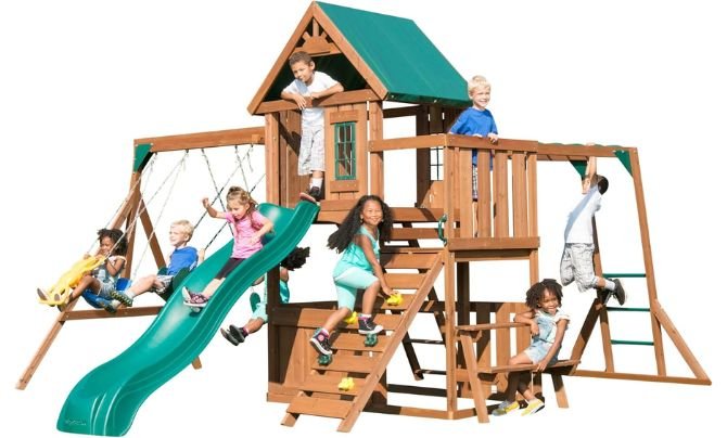 Swing-N-Slide Fremont Wooden Swing Set Review – Full Backyard Playground Experience