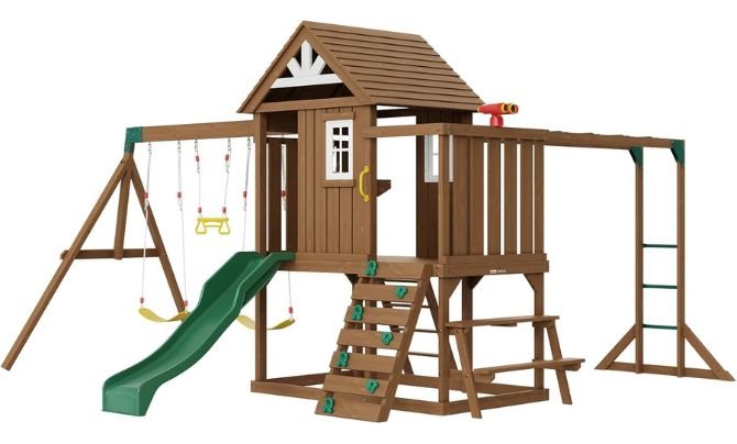 VEVOR Wooden Swing Set Review – 10-in-1 Backyard Playground