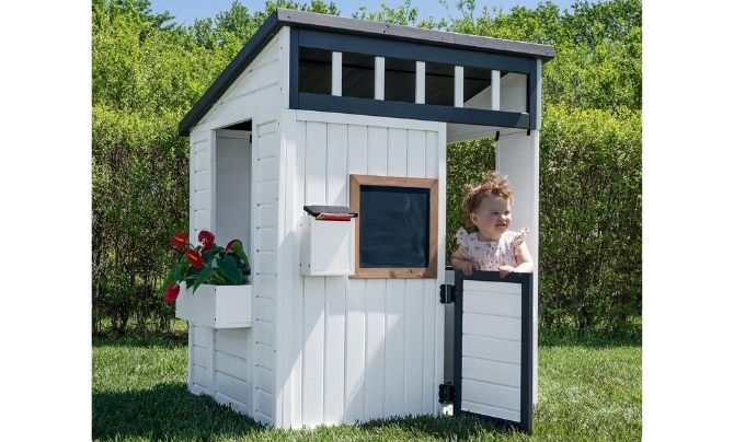 Backyard Discovery Caraway Cottage Wooden Kids Playhouse
