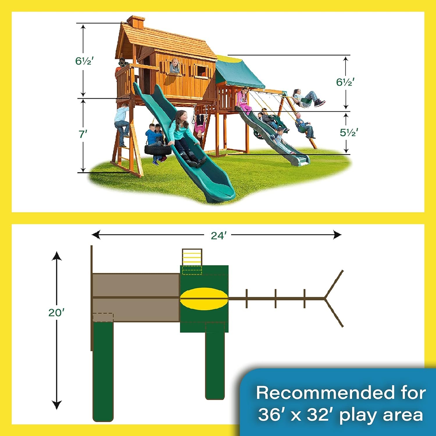 Fantasy Tree House Solid Cedar Wood Swing Set Review