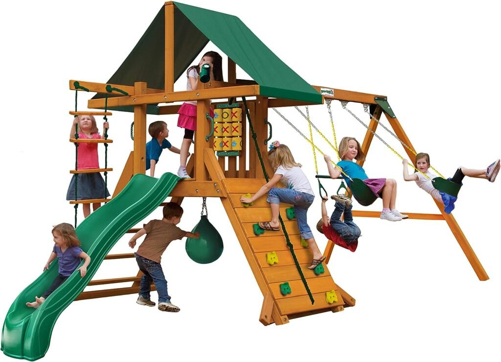 Gorilla Playsets 01-1033 Ozark II Wood Swing Set Review-1