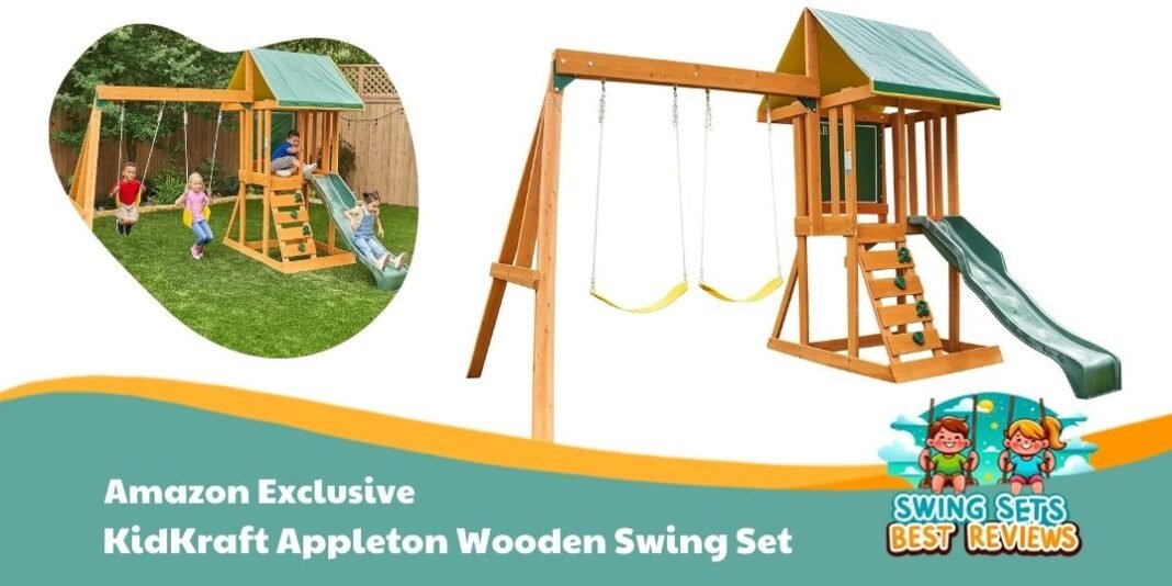 KidKraft Appleton Wooden Swing Set