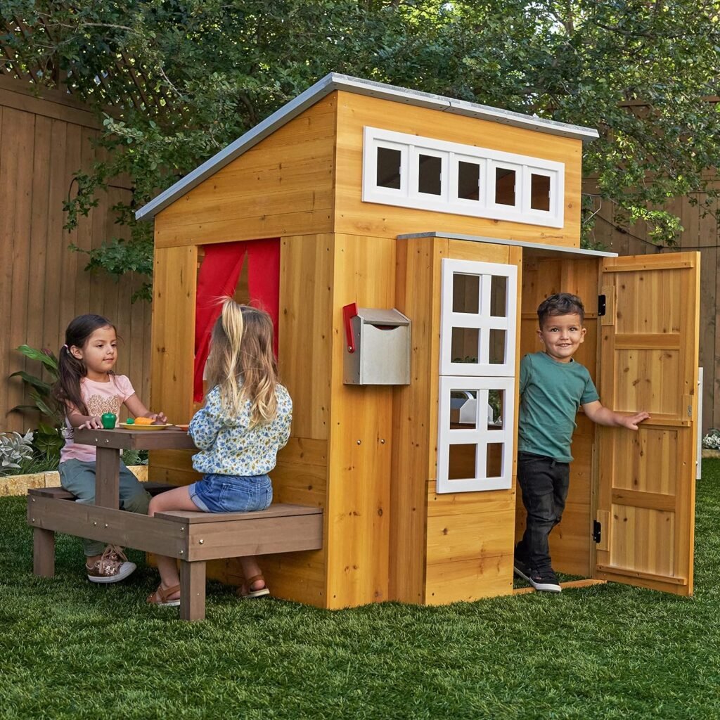 KidKraft Modern Wooden Outdoor Playhouse