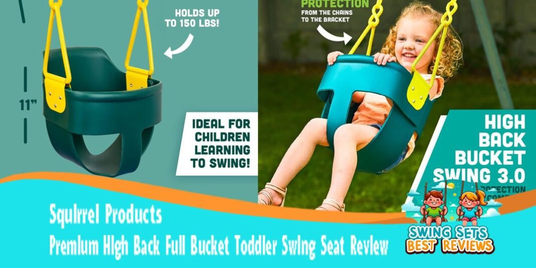 Premium High Back Full Bucket Toddler Swing Seat with Finger Grip