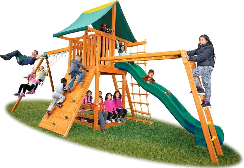 Ultimate Swing Set Solid Cedar Wood Swing Set Review-1