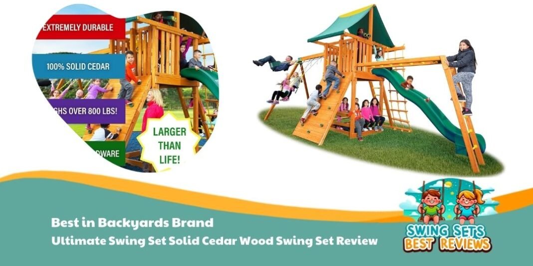 Ultimate Swing Set Solid Cedar Wood Swing Set Review