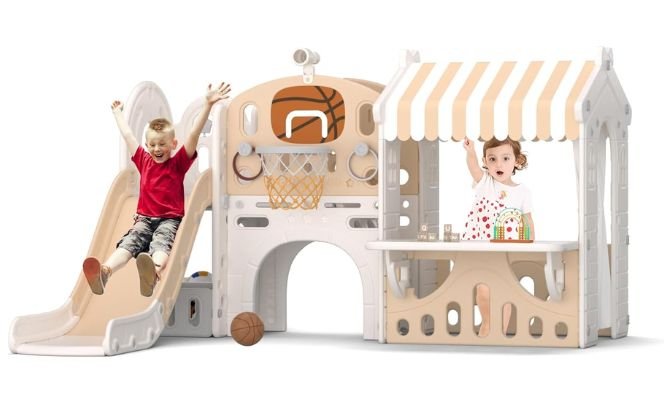 KORIMEFA 10-in-1 Toddler Slide Playhouse Set Review 1